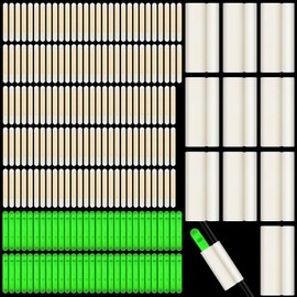 Vefungyan Fishing Glow Sticks for Rod: 200Pcs Clip on 1.5 Inch Mini Light Stick 10 Stick Card Slot for Fishing Poles Green for Night Fishing