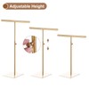 QUARKZMAN Necklace Display Stand Adjustable Height Jewelry Rack T Bar