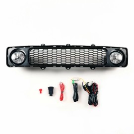 BT_MOTO Clear Lens Grill & Fog Lights Bumper Lamps W/Wiring Kits For 2005-2010 Scion TC