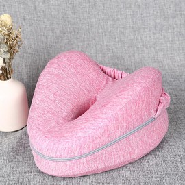 Heart-Shaped Memory Foam Leg Pillow Beautiful Leg Pillow Memory Pillow Pregnant Woman Heart-Shaped Knee Love - Color: pink