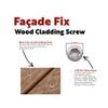 Box of 200 Redhawk Fasteners® Façade Fix Wood Cladding Screw
