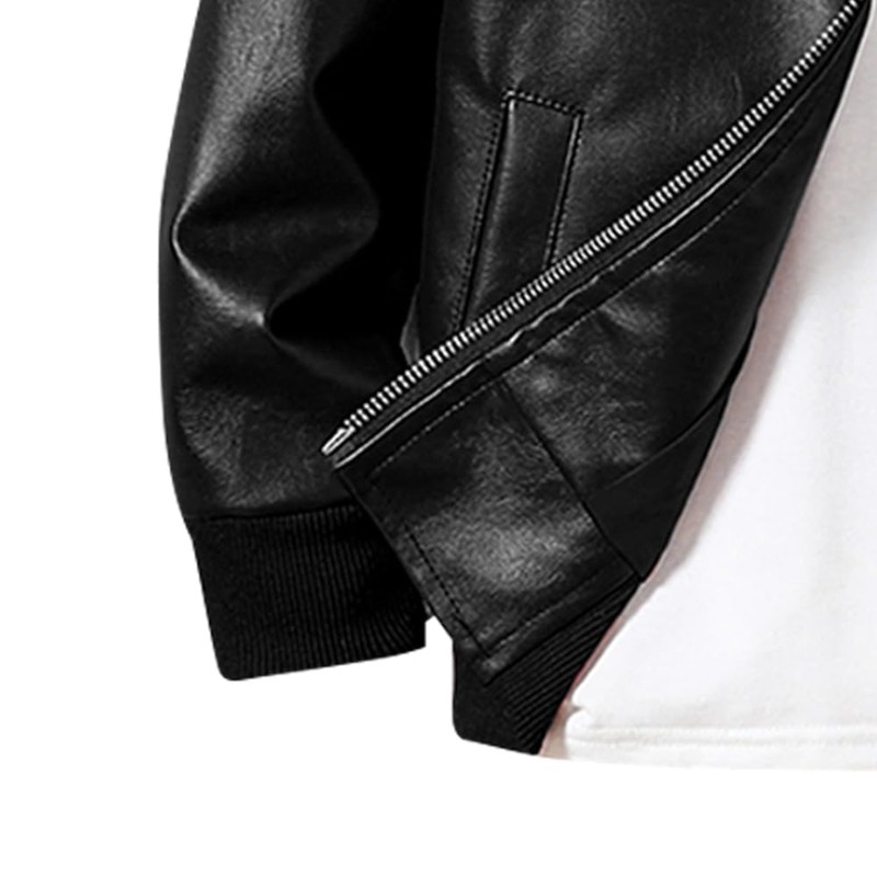 Nivne Tco Toddler Boy Leather Jacket - Stylish Black Drop