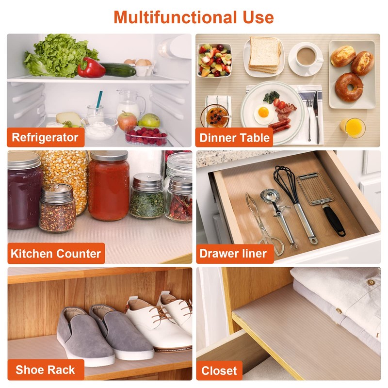 Anoak Shelf Liner Cabinet Liner, Non Adhesive Drawer Liner, Washable