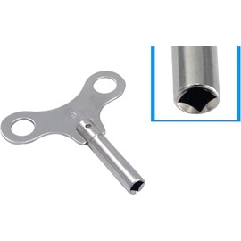TAURISH Nickel Plated Solid Brass Made Key for Clock Winding Mechanical Clock Crank Winder Key Tool for Hermle, Hamilton, Ridgeway, Howard Miller, Seth Thomas (Key No. 7-04mm I.D.)