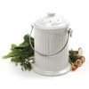 Norpro, White , 1 Gallon Ceramic Compost Keeper, One Size