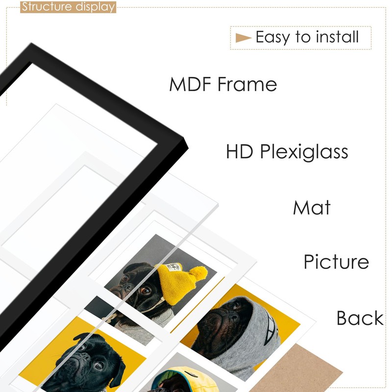 DUENPY 20x20 Collage Picture Frame 8x10 Collage Picture Frame Displays