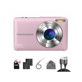 Digital Camera 32GB HD 1080P 44MP 2.4' LCD Display Screen 16X Zoom Anti-Shake - Colour: Pink