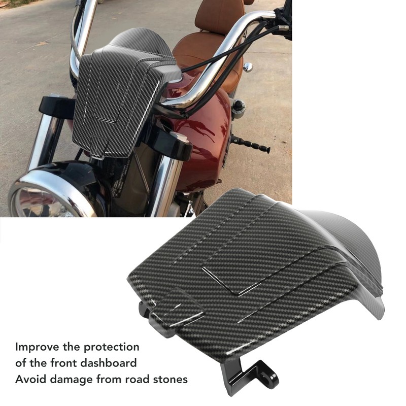 Motorcycle Front Wiring Box Cover Carbon Fiber Grain Strong Strength