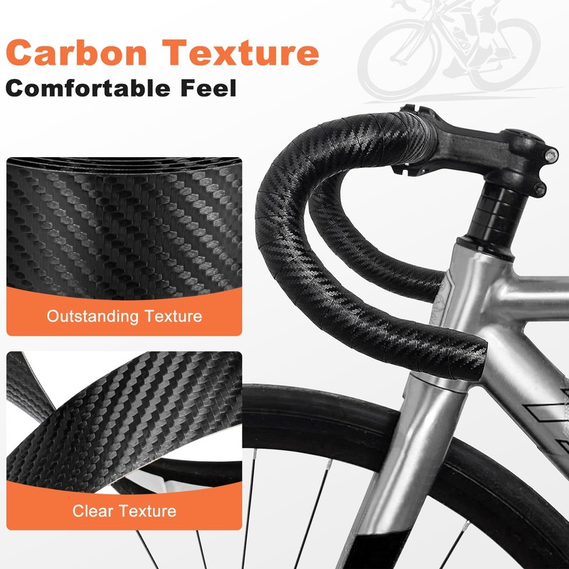 Cableet Bike Handlebar Tape with Carbon Effect Anti-Slip Shock Absorbing