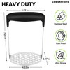 Urbanstrive Smooth Mash Potato Masher Stainless Steel, Durable Mashed Potatoes