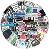 Programming Stickers,Gift for Developers Programmers Hackers Engineers,50Pcs Program Stickers for