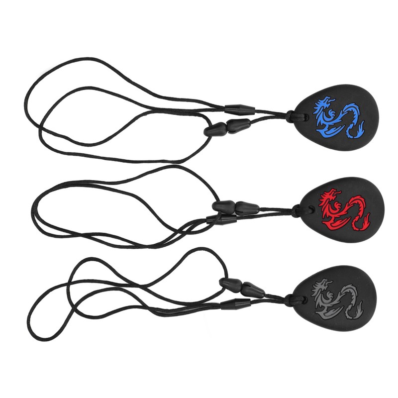 3pcs Baby Teethers Necklace Silicone Refrigerable Heat Resistant Soothing Gum
