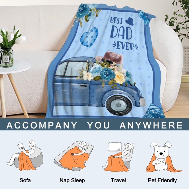 to My Dad Blanket Fathers Day Blanket from Daughter Son