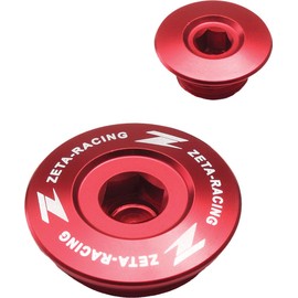 ZETA Anodized Aluminum RED Engine Plug Set 3 Pieces CRF250R/X 04-09