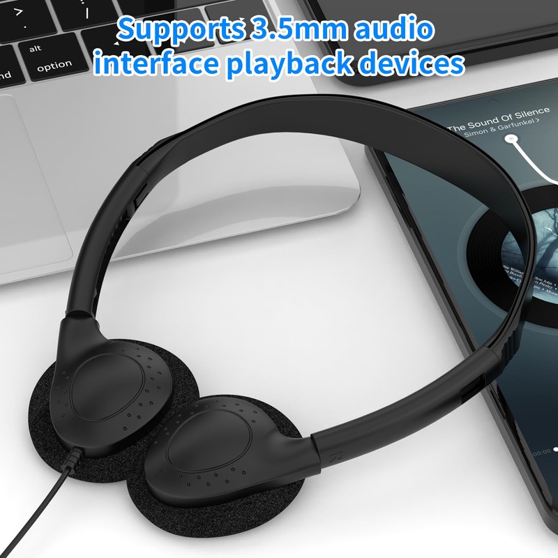 HOTKUDO Bulk Headphones for Classroom, 20 Pack Class Set of