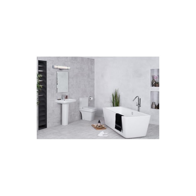 Kichler Ebson 1-Light 5.12-in Chrome Cylinder LED Vanity Light