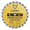 FOXBC 8" Carbide Stacking Dado Blade Set for SawStop, Jet,