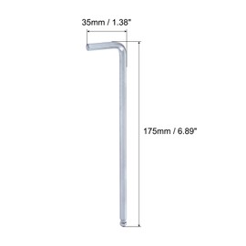 sourcing map 3pcs 6mm Ball End Hex Key Wrench, Metric L Shaped Long Arm CR-V Steel Repairing Tool for Bikes Furniture Repair