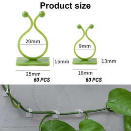 YOYEAH Pack of 120 2 Sizes Plant Wall Mount - Plant Clips for Climbing Plants, Trellis Wall, Plant Holder, Plant Clips, Plant Hooks, Climbing Plants Attachment
