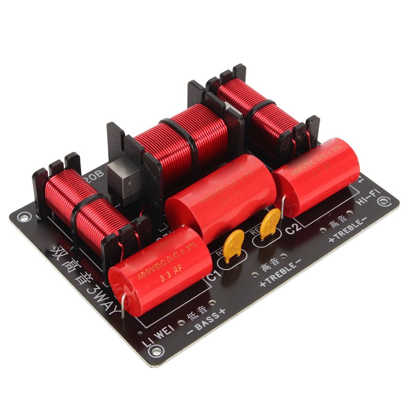 3 Way Crossover Filter Professional PCB Treble Bass Sound Frequency