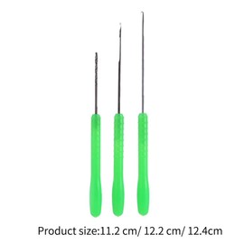 3 in 1 Bait Needle Tool Fishing Rigging Bait Needle Kit Tool Set Bait Boilie Drill Stringer Needle for Making Rigs