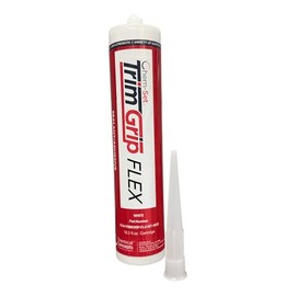 Chem-Set TrimGrip Flex, PVC Trim Adhesive/Sealant - 10.2 oz Cartridge - White