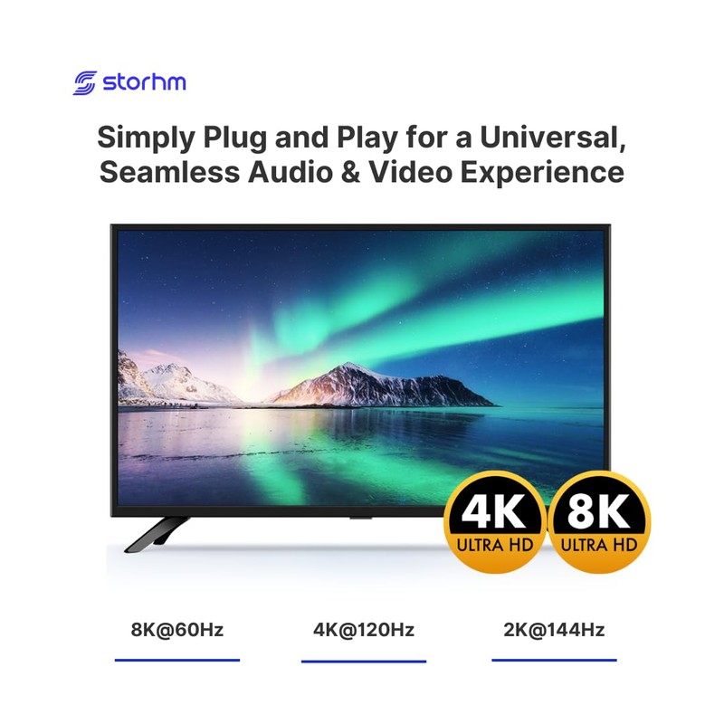 Storhm Cable HDMI 2.1 - Cable óptico activo 8K con