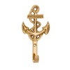 NKlaus 6.5 x 14 cm Hook Anchor Brass Gold Wall