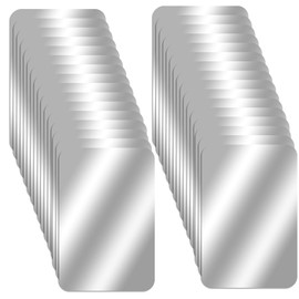 Gvhntk 32Pcs School Shatter Proof Plastic Mirrors 4 x 6 Inch Self Adhesive Acrylic Mirror Small Flexible Mirror Sheets Wall Stickers Round Corners Double Sided Protective Film Supply for Classroom