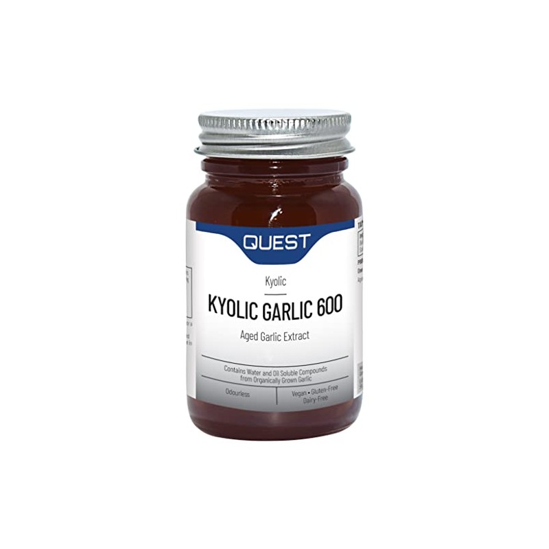 Quest Kyolic Garlic 120 Tablets - 600mg High Strength Odourless