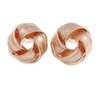 20mm D/Rose Gold Tone Textured Knot Stud Earrings