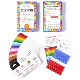 Think Tank Scholar Phonics Flash Cards (1000+ Words) Prefixes/Suffixes,122 Phonics Rules, 6 Teaching Methods & 6 Fun Learning Games – Preschool, Kindergarten, 1st, 2nd, 3rd Grade Homeschool Ages 4-8