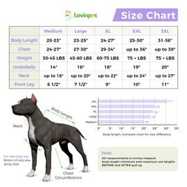 LovinPet Dog Recovery Suit for Large Medium Dogs - Professional Dog Recovery Suit Abdominal Wound Surgical Clothes Post-Operative Vest E-Collar Alternative Cut-Out Design of Abdomen,3XL