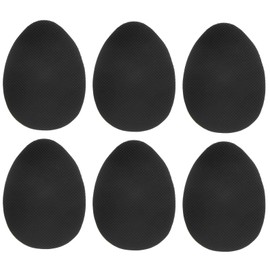 HARFINGTON 3 Pairs Non-Skid Shoe Pads 3.5"x2.6" Thicken No Slip Shoe Grip Stick Sole Protector Rubber Cushion Self-Adhesive for Men and Women, Black