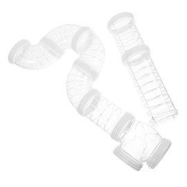 ORFOFE Expandable Hamster Tunnel Tube DIY Playground Pet Activity Structure Transparent Exercise for Small Animals with External Cage Connection for Enhanced Play and Fitness