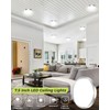 6PACK LED Flush Mount Ceiling Light, 3CCT Selectable 3000K-4000K-6500K &