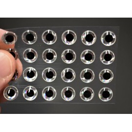 24  SILVER  3D Soft Molded 5/16"  8mm  Eyes Fly Tying Lures