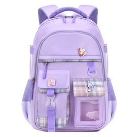 HANXIUCAO School Backpack Girls Large Capacity School Backpack Girls Teenagers Waterproof with Laptop Compartment Backpack Girls for Primary Junior High University, purple