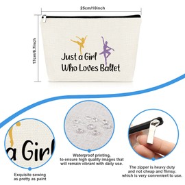 Ballet Gift Ballet Dancer Makeup Bag Ballet Girl Cosmetic Bag Gift Ballet Lover Gift Dance Lover Gift Ballet Dancing Gift Inspirational Gift for Her Dance Team Teacher Gift Christmas Birthday Gift