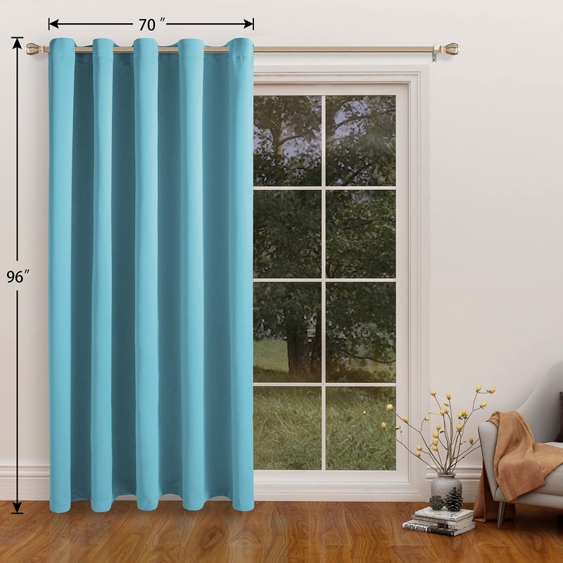 LORDTEX Teal Room Divider Curtains - Total Privacy Wall Divider
