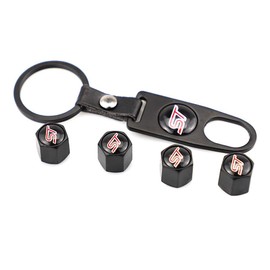 ST Valve Caps Logo Car Tyre Wheel Tyre Trunk Air Cap Covers (Black)