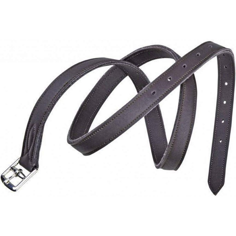 HKM Economic Stirrup Leathers Black 140