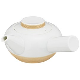 Hakusan Toki SABISENSUJI SABISENSUJI White Teapot, Approx. Diameter 4.9 x 6.7 x 3.3 inches (12.5 x 17 x 8.5 cm), 16.1 fl oz (460 ml), Hasamiyaki, Made in Japan