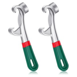 WILLBOND 2 Pcs 5 Gallon Bucket Opener Aluminum Pail Opener 8.27 Inch Bucket Opener Tool Metal Can Opener Buckets with Non Slip Rubber Handle Grip Lid Wrench Lid Remover Tool for Home Industrial