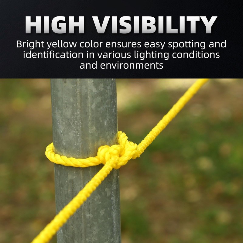 Polypropylene Rope - Bright Yellow, 1/4" x 100ft - All-Purpose