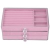 Acrylic Jewelry Organizer 3 Drawers Storage Box Transparent Jewelry Display