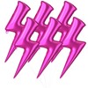 6 Pcs Lightning Balloons 45 Inch Pink Flash Mylar Foil