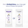 Dove 0% Aluminum Deodorant Stick Non irritating for Underarm Care