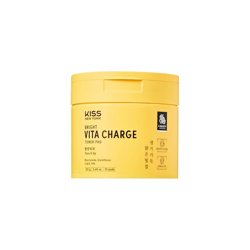 KISS NEW YORK Bright Vita Charge Toner Pads 70 Count