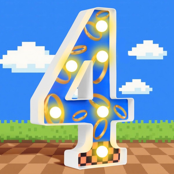 LED Numbers Night Light(4)– Light Up Number Sign for Kids